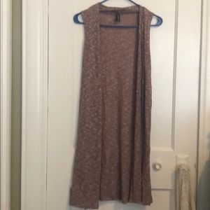 Long sleeveless cardigan